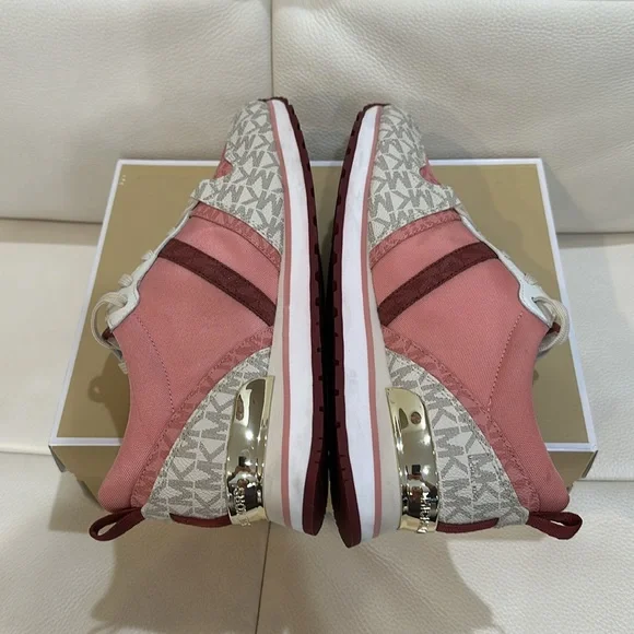 NIB MICHAEL KORS PINK WOMENS Dash Logo and Mesh Trainer SIZES 8.5, CINNAMON - Picture 6 of 14